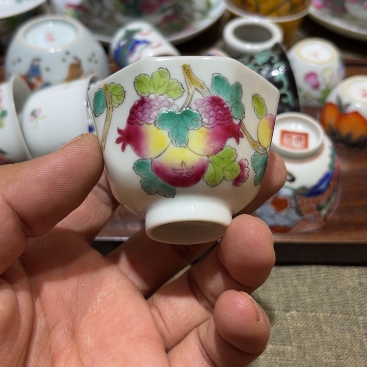 纯手绘精品盖碗杯