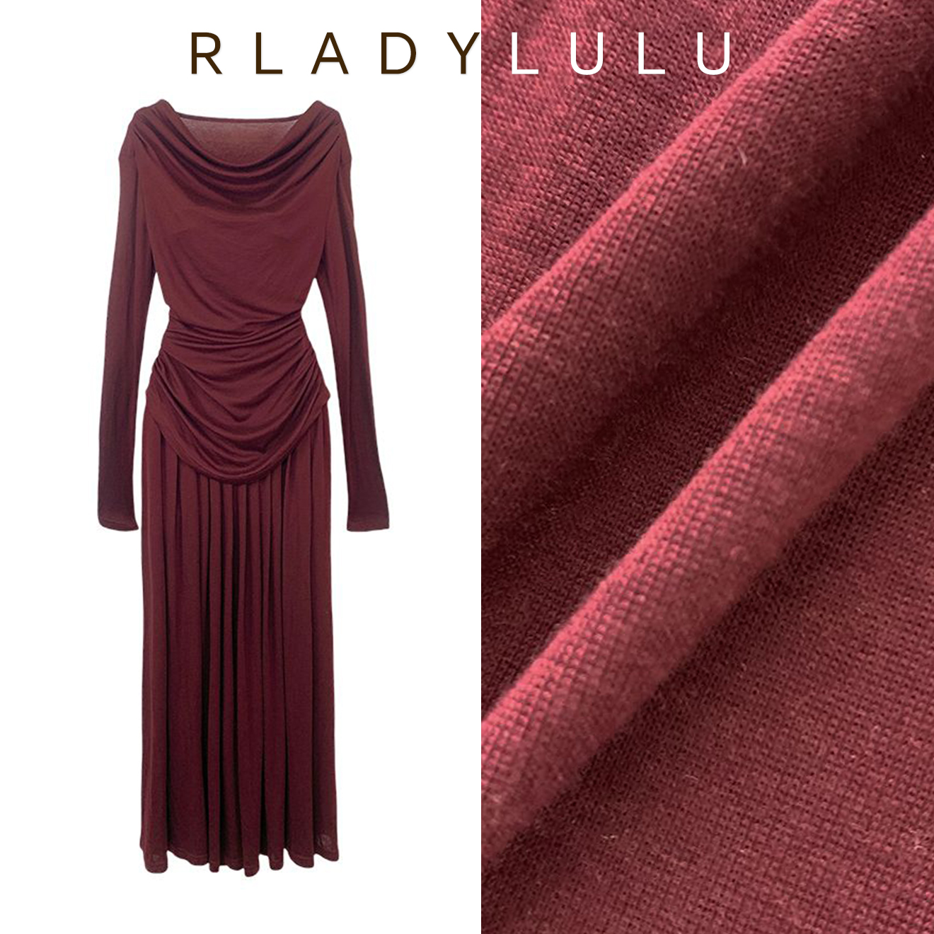 【READYLULU】浪漫契约秋季新款法式黑红色套装-SW0219