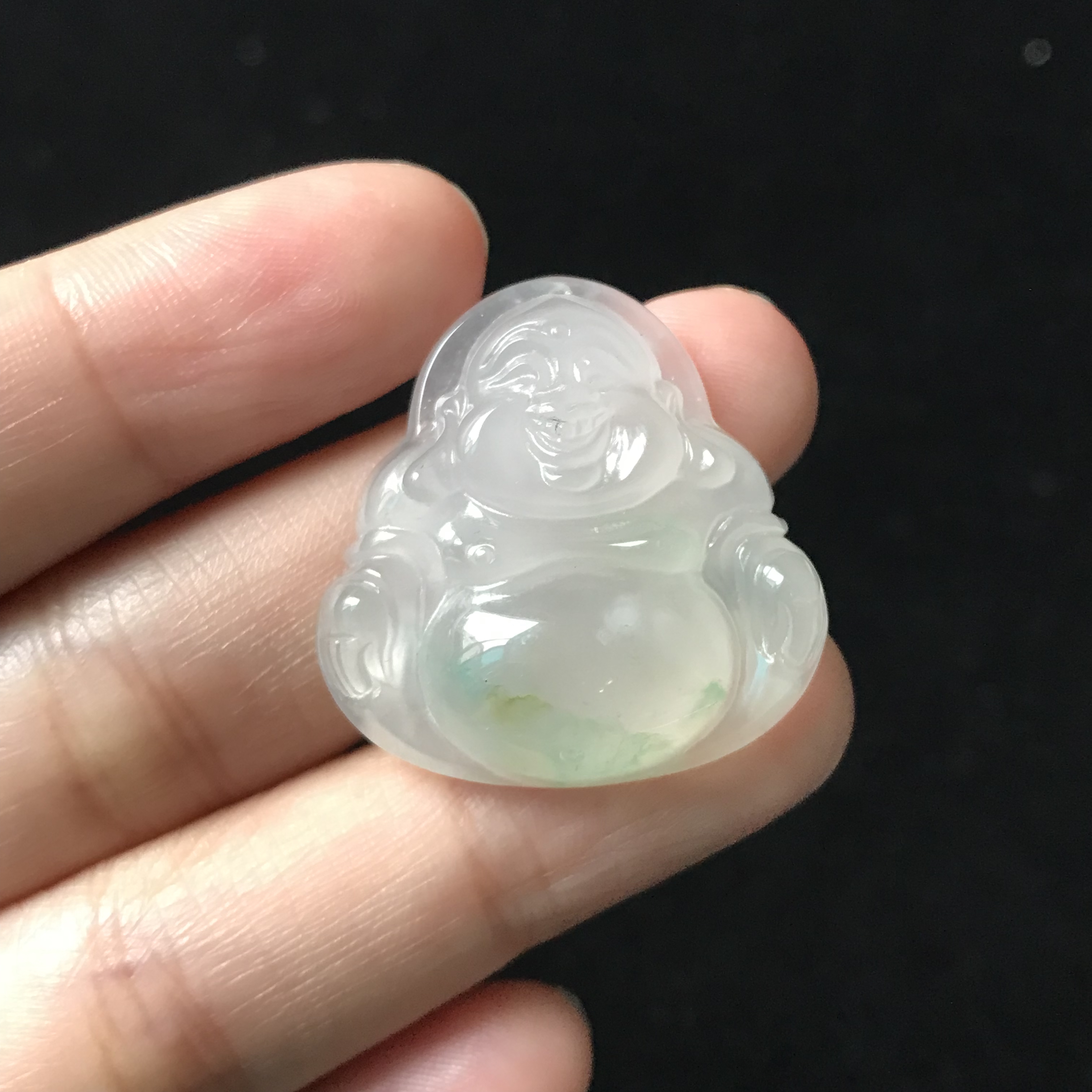 非洲翠精美佛公吊坠 27.0*26.5*8.6mm