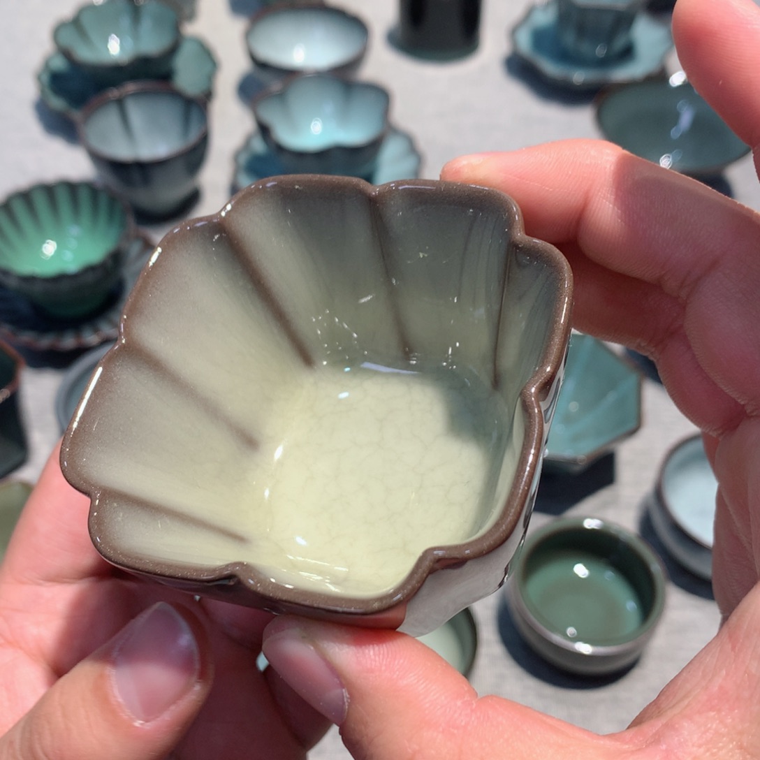 春**蒙龙泉青瓷茶具杯子