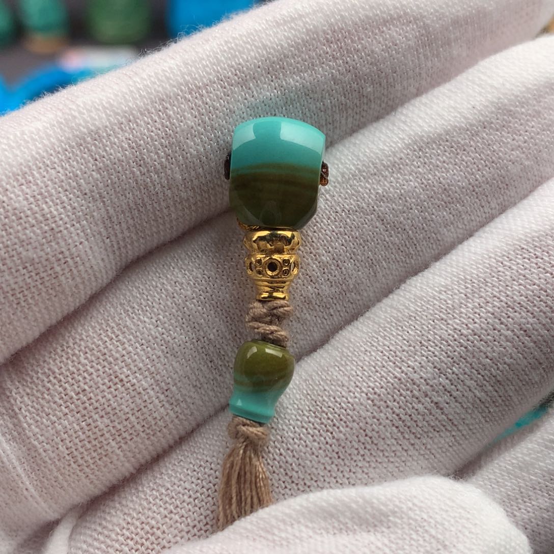 绿松石18K金镶嵌发饰