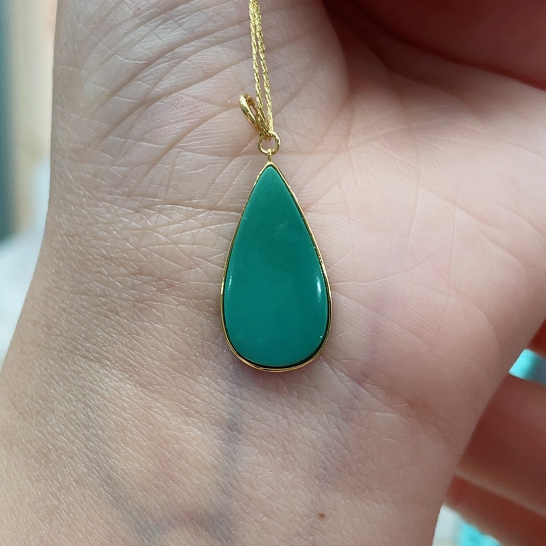 绿松石戒指18K金镶嵌