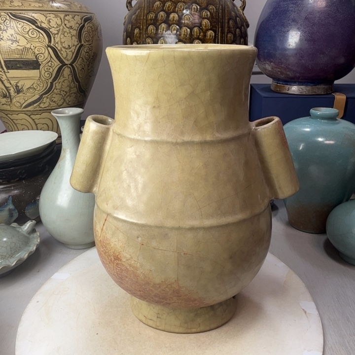 摆件雅*堂哥窑双耳贯瓶摆件1