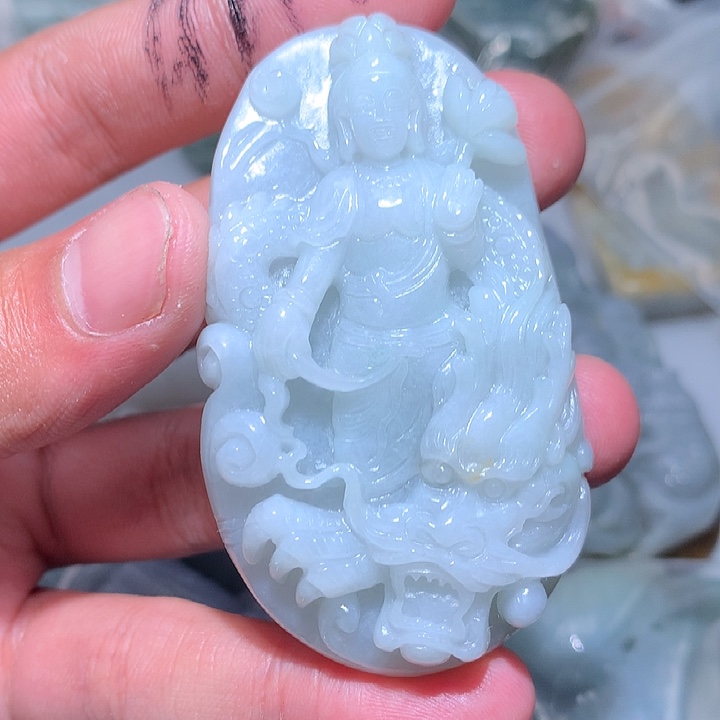 翡翠未镶嵌颈饰保真天然a货翡翠