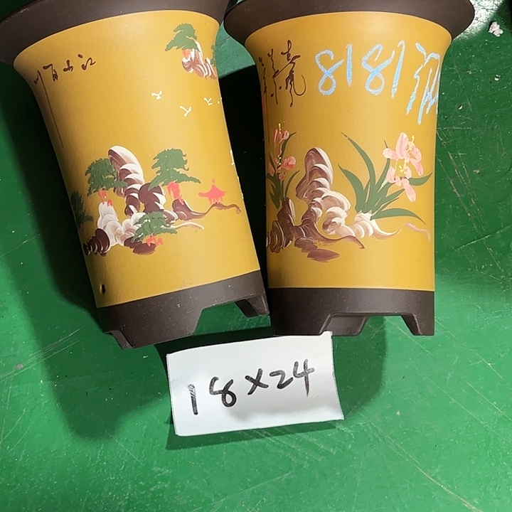 在***人花盆紫砂微瑕中号