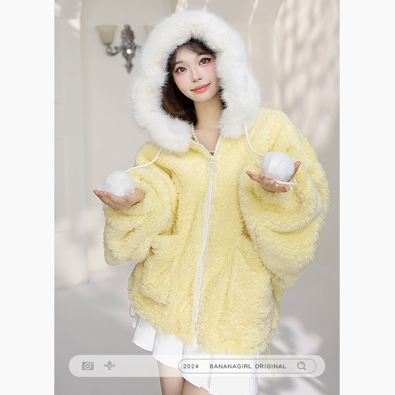 Bananagirl【晨曦微露】睡衣女秋冬连帽外套循环蓄温速暖家居可外穿