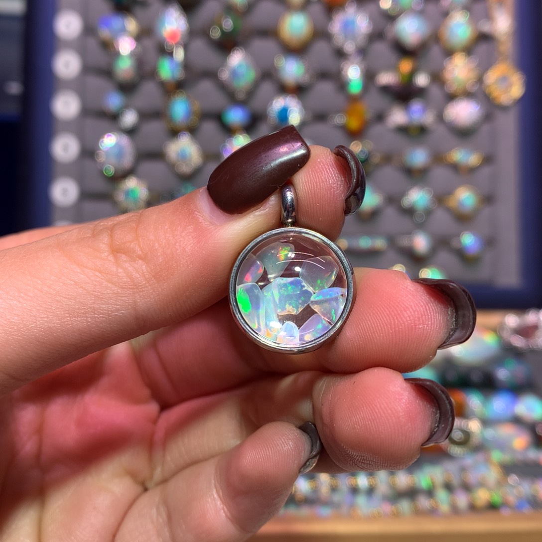 合金欧泊吊坠款式不带链条慈*