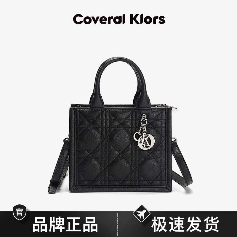 COVERALKLORS限定菱格小托特包CK2480901黑色