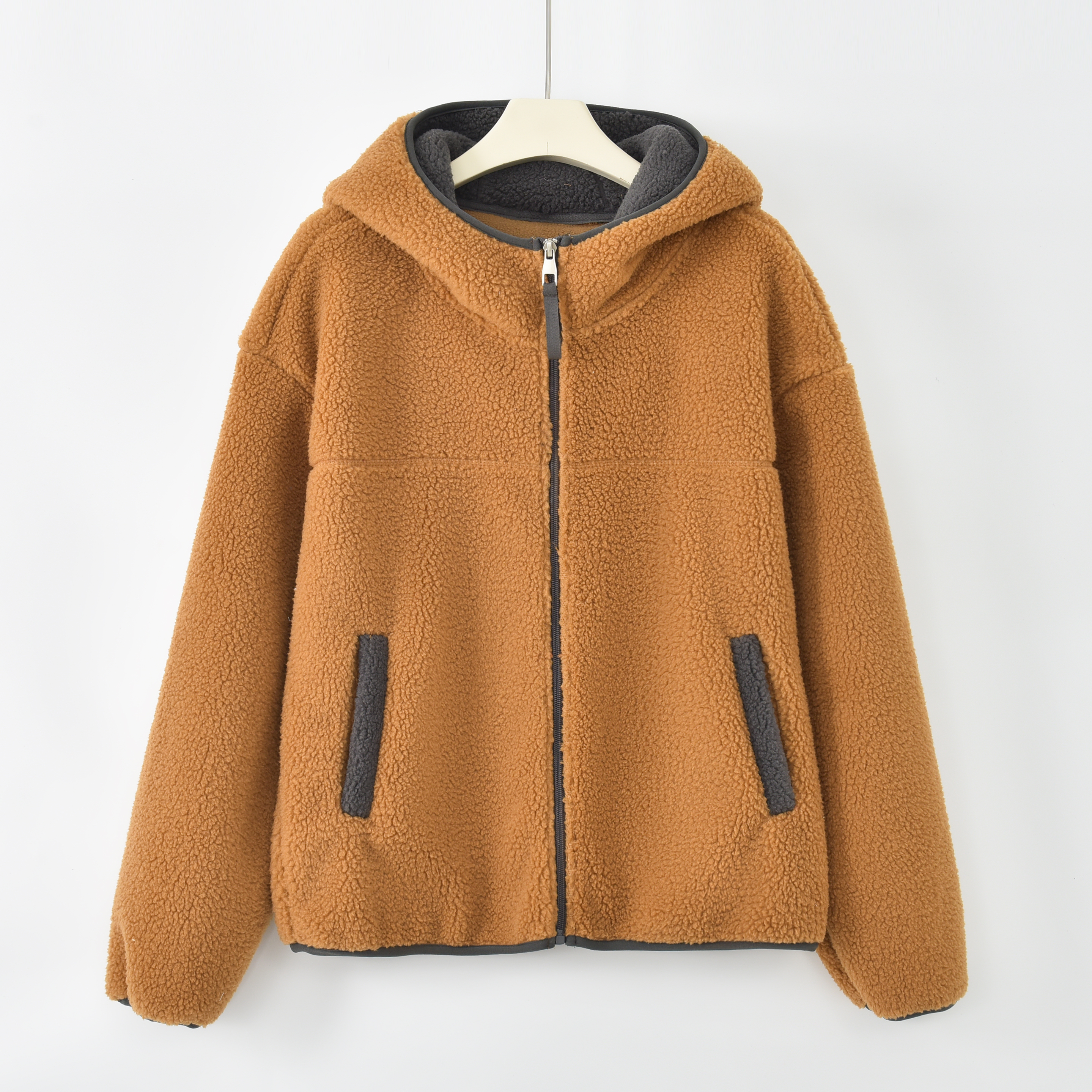 YY-[撞色保暖]2025冬季新款加绒保暖厚款百搭短外套HT-U677