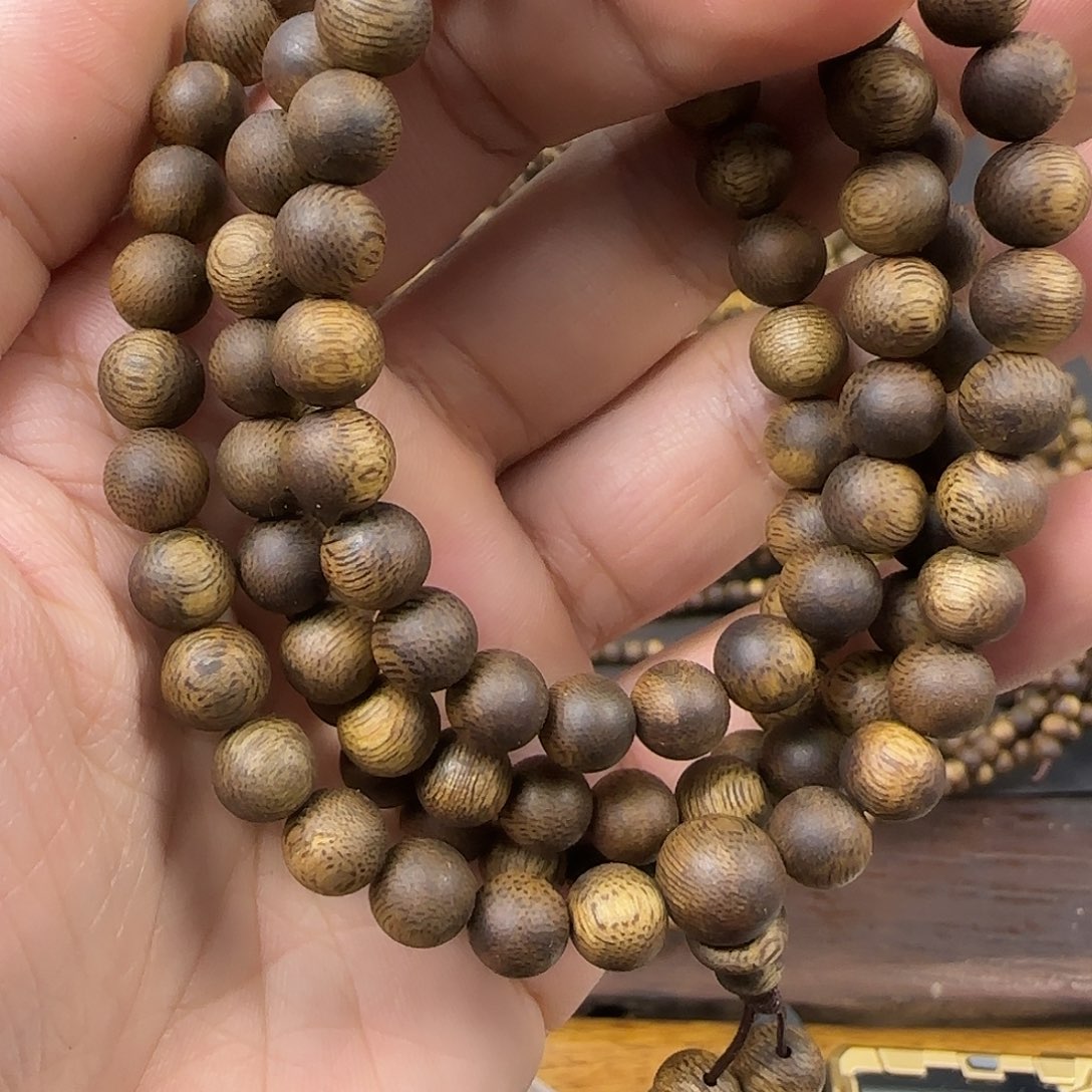 手串沉香w*多圈0.8纸圆珠