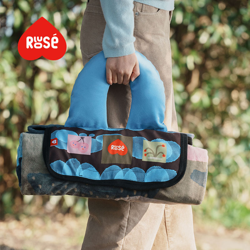 洛蔷原创插画设计植物乐园周边居家沙发毯休闲户外毯便携日用盖毯