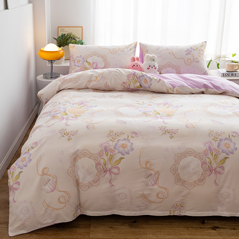 床上四件套纯棉全棉床上用品床单被套儿童卡通宿舍三件套