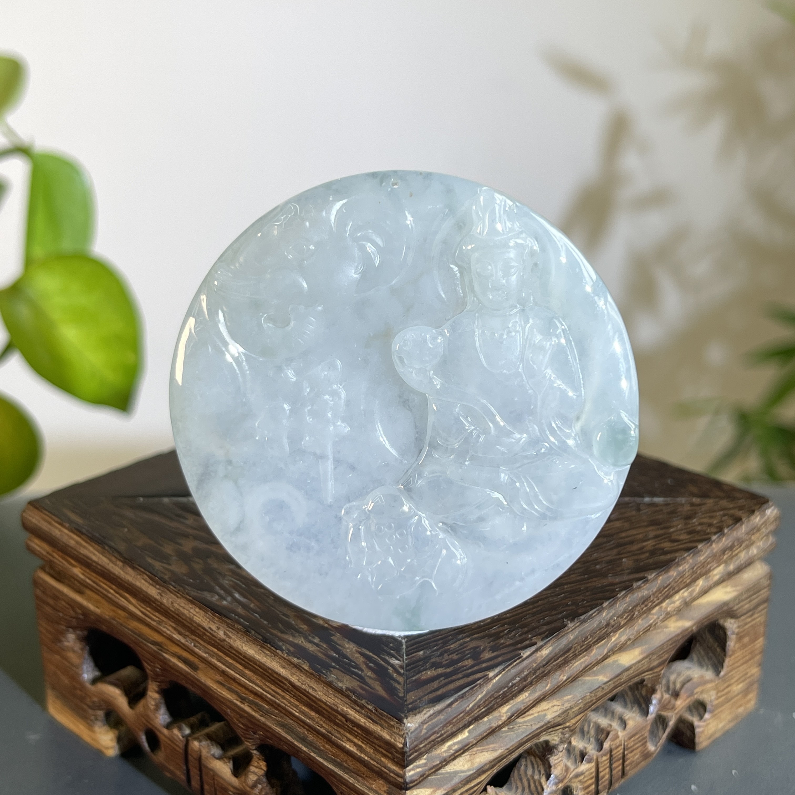 JCA04-94 天然缅甸翡翠A货 如意观音