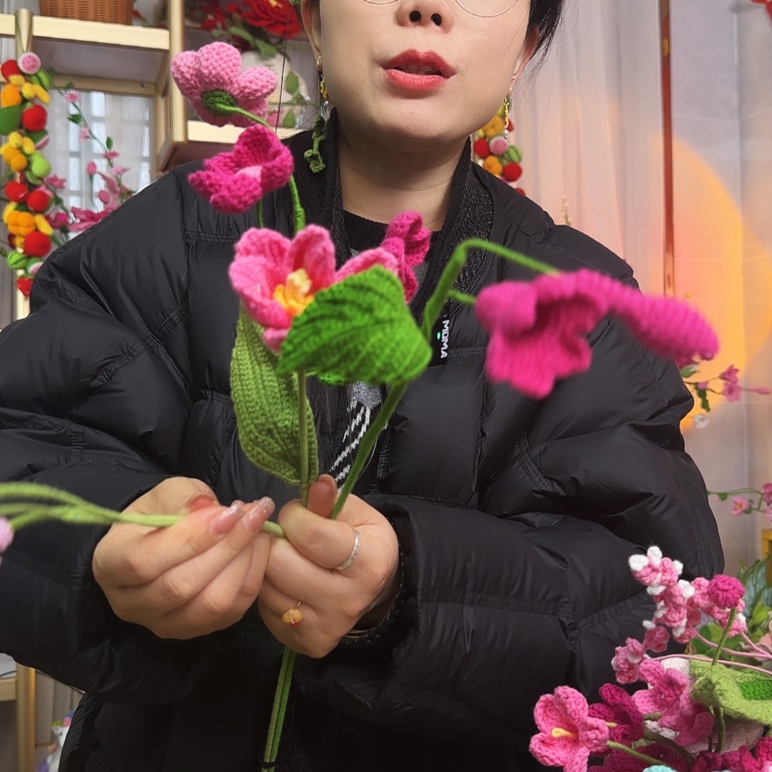 手工钩织设计花束