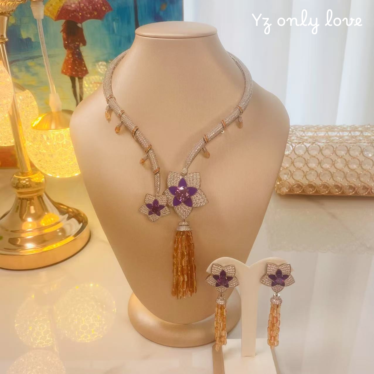 铜合金锆石耳饰 D087时尚气质埃及风套装