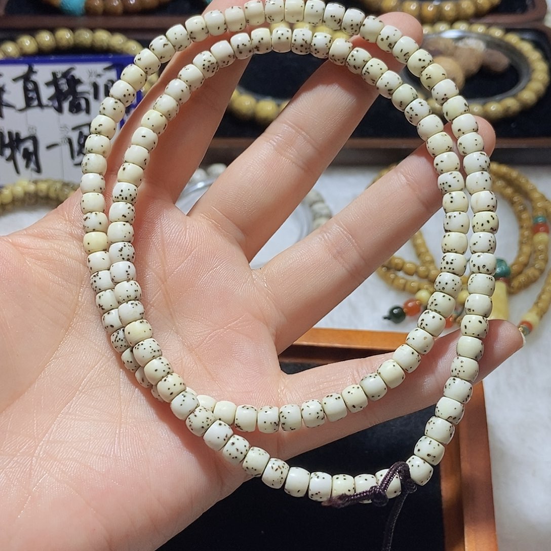 星月菩提手串石玉料藏式直切6x 5