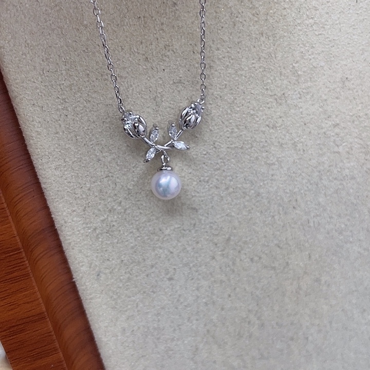 淡水珍珠颈饰银S925镶嵌