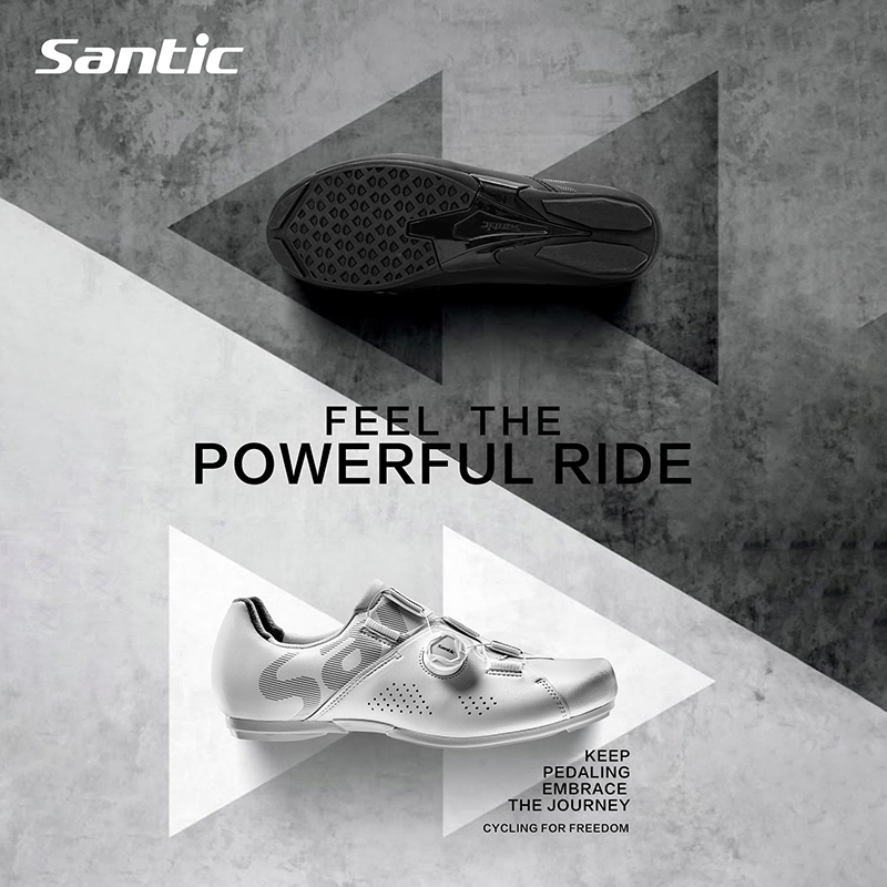 Santic/森地客男女款公路骑行非锁助力休闲骑行硬底无锁鞋 苍穹