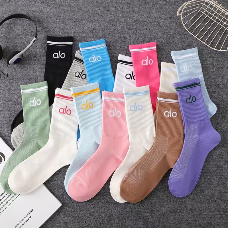 aIo长筒袜春夏款普拉提健身运动跑步吸汗透气网眼独立包装瑜伽袜
