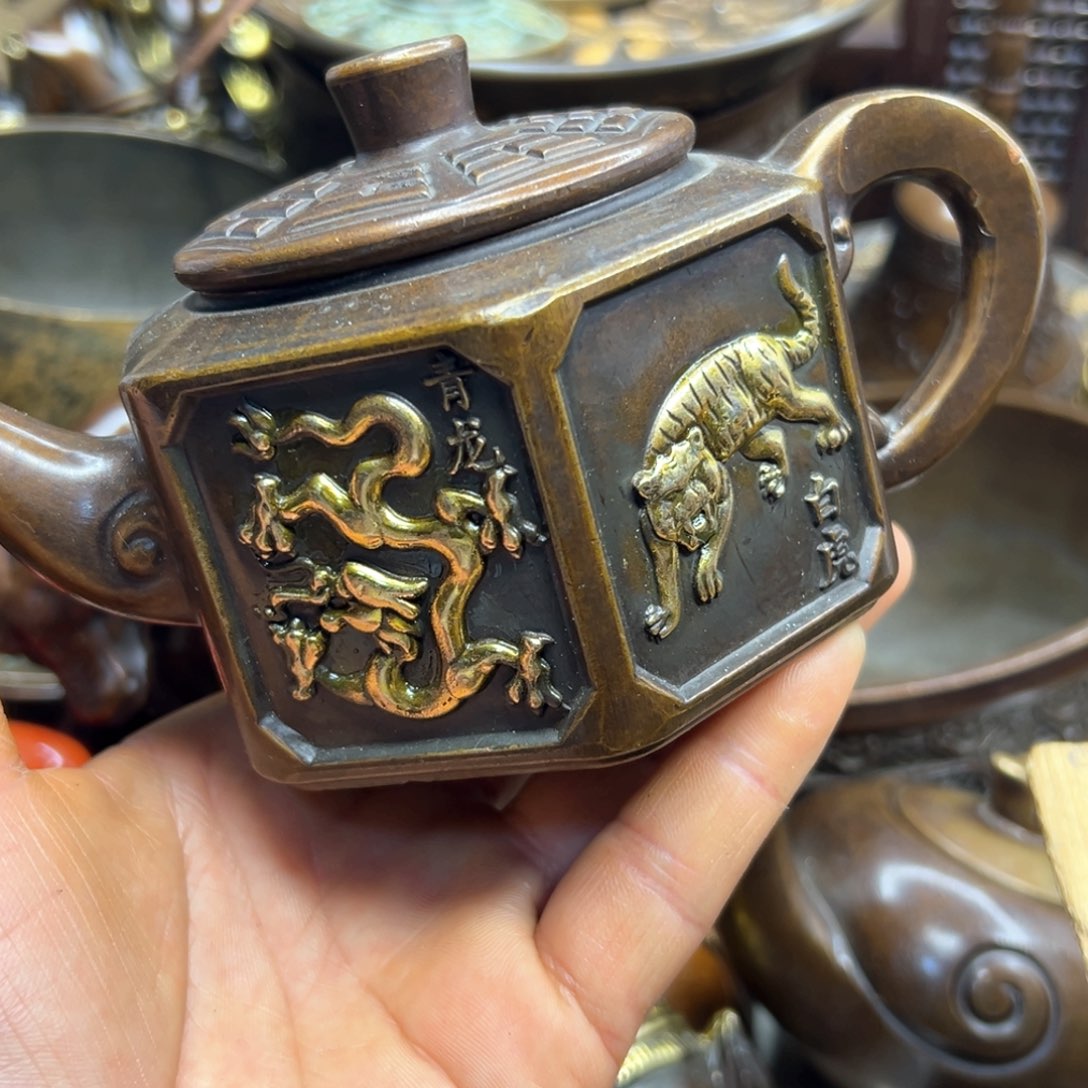 铜摆件欢迎欢迎你