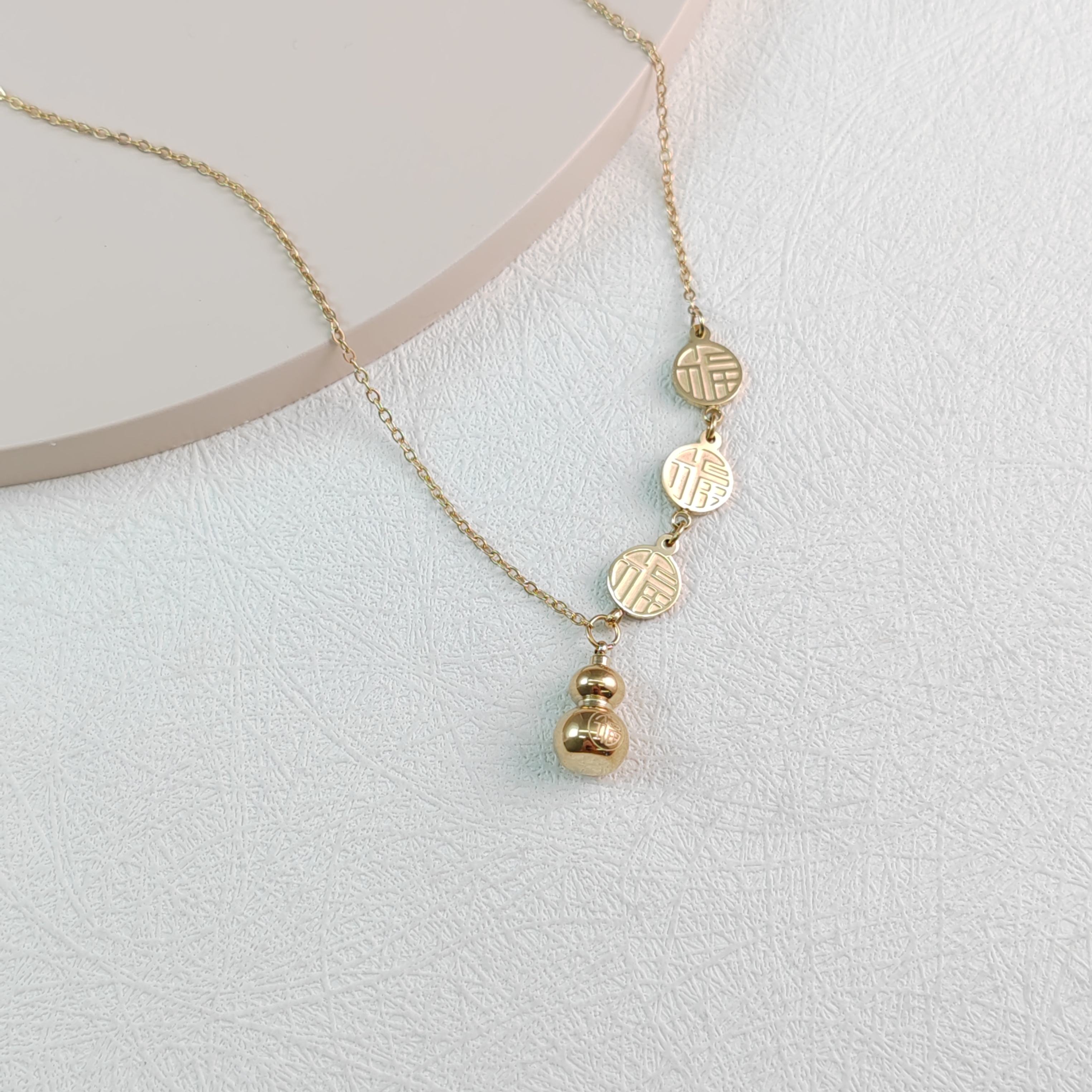 XUPING/旭平首饰 不锈钢项链 【潘生福利】葫芦项链 GDY T001107605