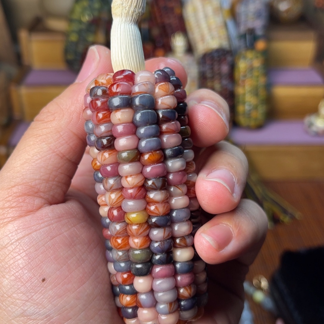 木沐沐造物小玉米粉蓝马卡龙