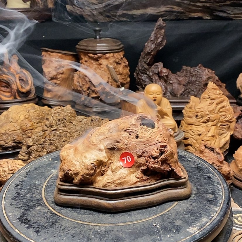 【闪购商品】70号荔枝木香炉工艺
