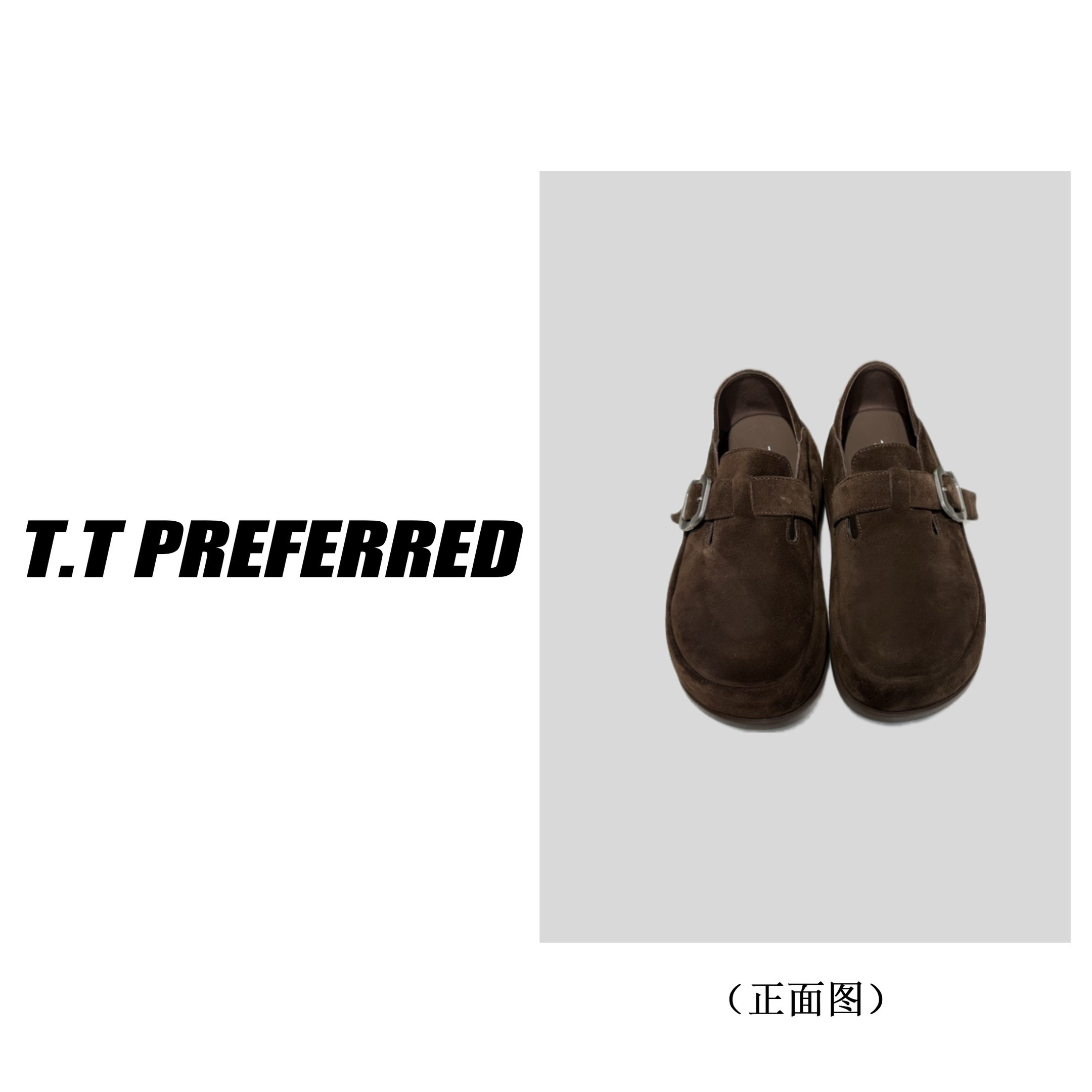 【T&T】25新款时尚个性百搭金圆头勃肯鞋X-001