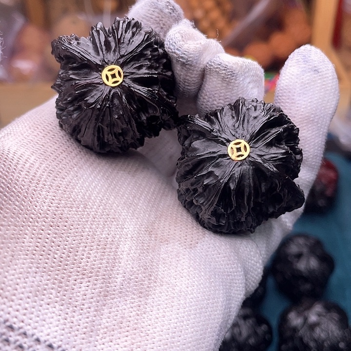 文玩核桃吊坠磨盘镶嵌