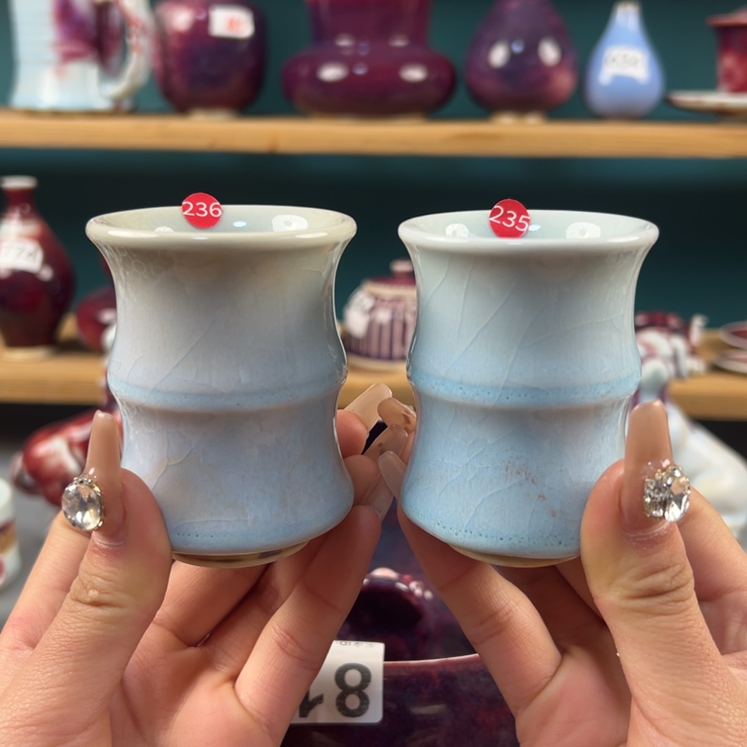 瓷片微瑕主人杯纯手工