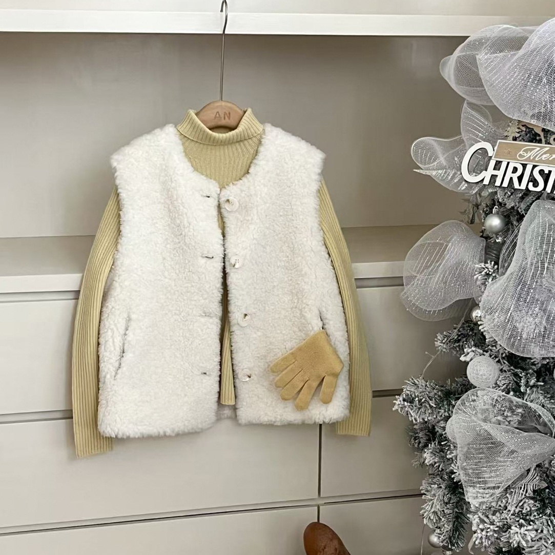 「大昕·纯白冬谣」2025冬季韩系新款ins氛围感马甲