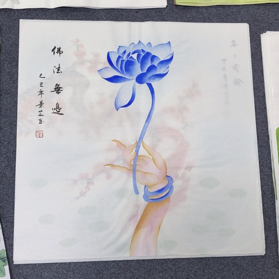 国画尺寸68✖️68工笔手绘斗方