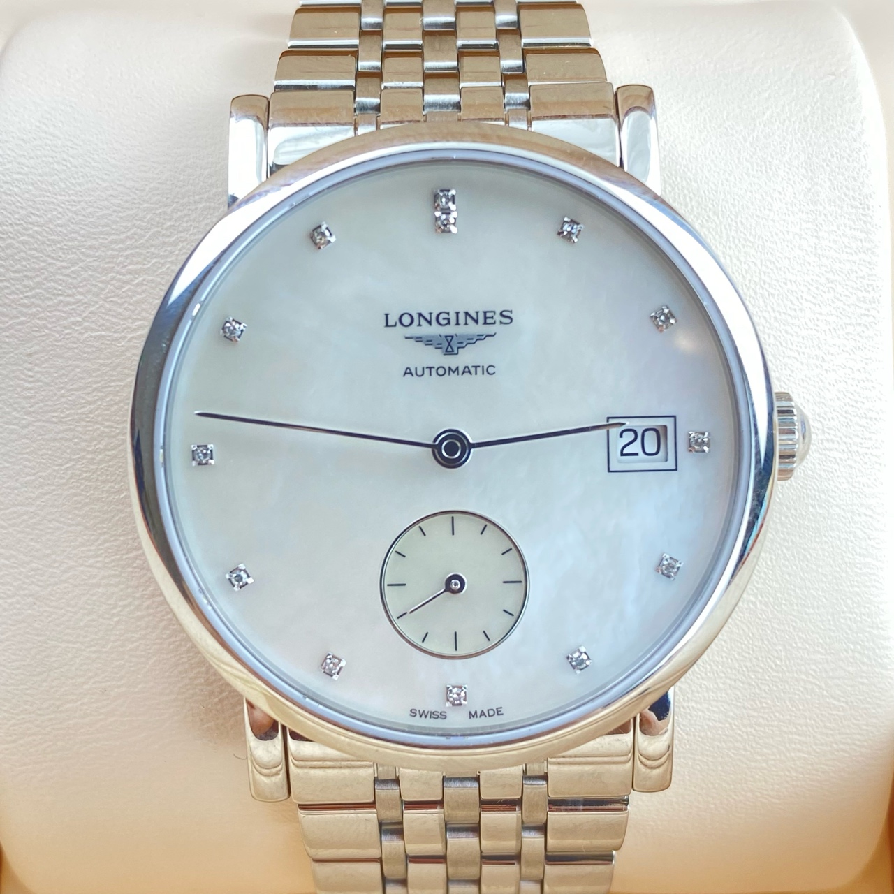 99新 Longines/浪琴 浪琴博雅系列女士自动机械腕表 34毫米表径