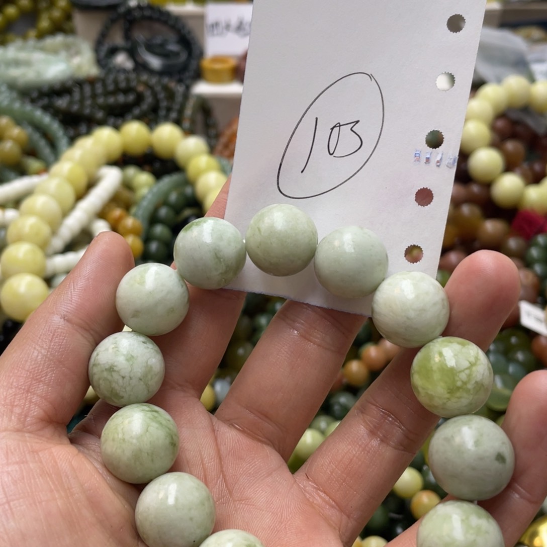 蛇纹石玉手链未镶嵌