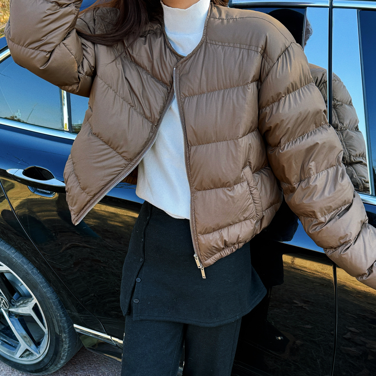 短款排骨女冬季白鸭绒轻薄羽绒服