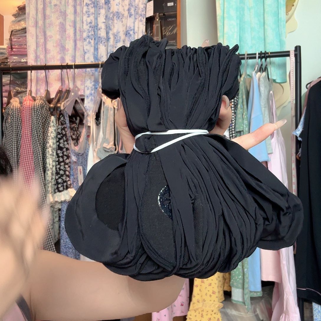 棉554 Tutuanna 船袜四双 全黑5双