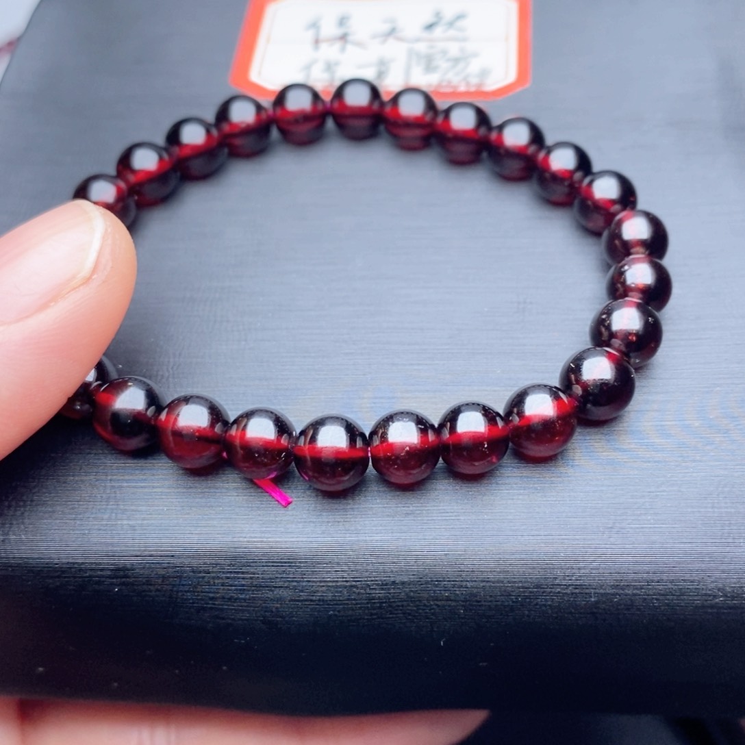 石榴石手链未镶嵌6.8