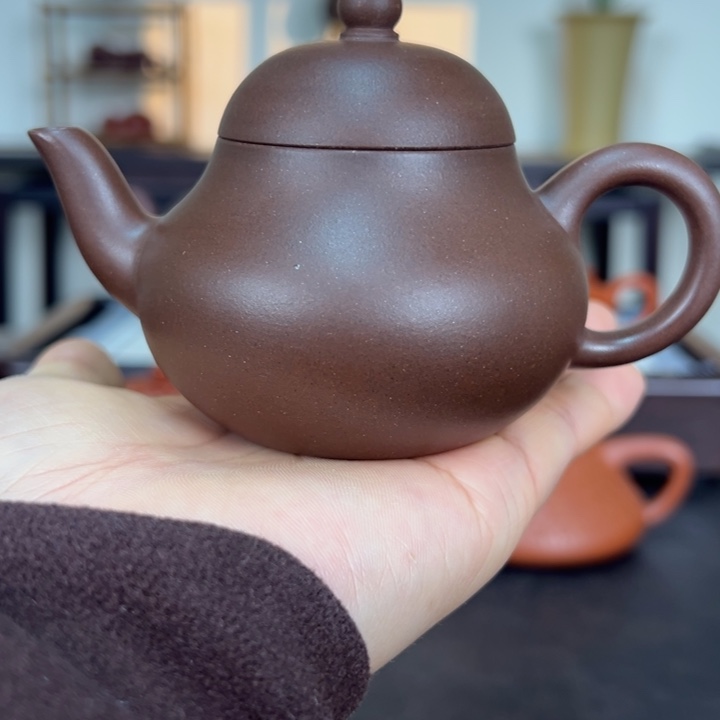 茶壶紫砂梨形紫泥