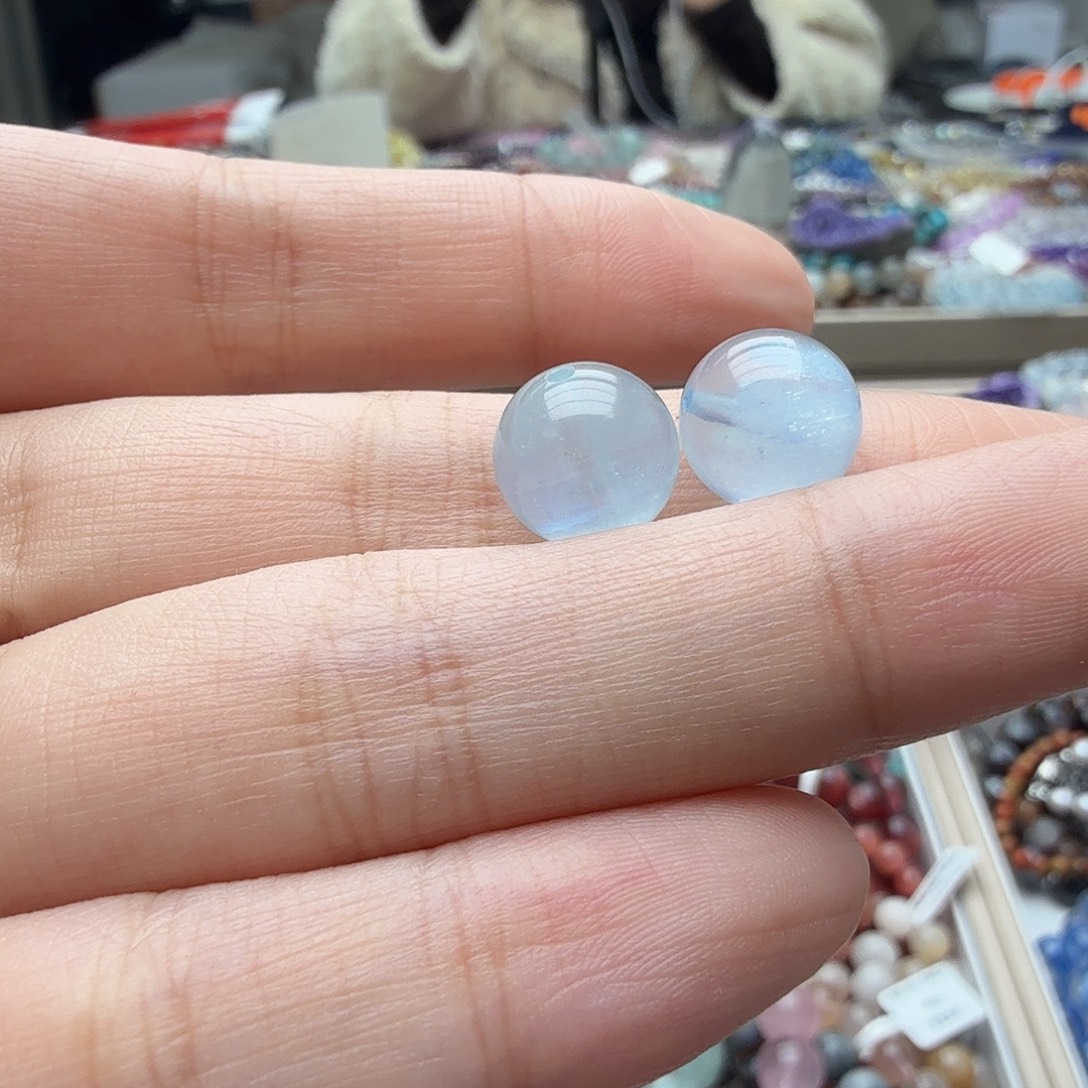 海蓝宝石裸石2颗海蓝宝