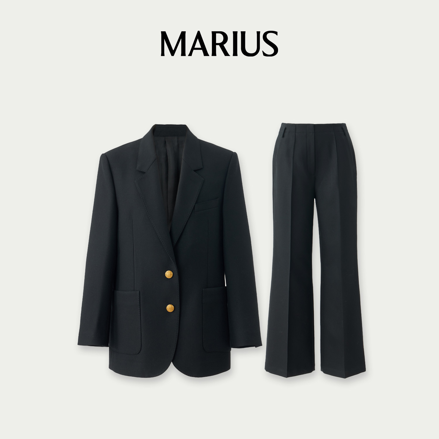 MARIUS"伦敦3.0"经典正肩贴袋西装/裤子