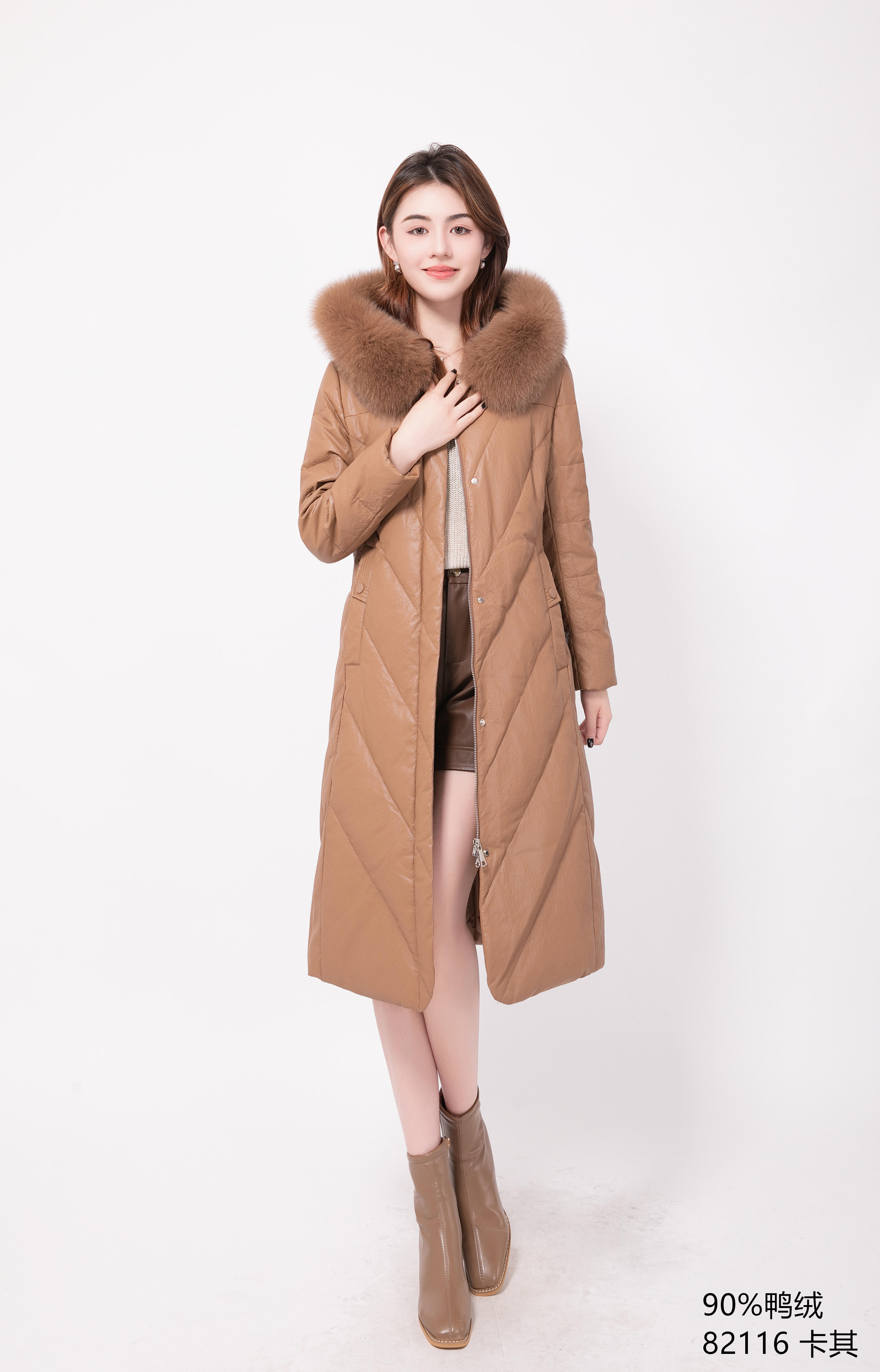 厚款常规款时尚INS风短外套保暖加厚休闲大衣中长款82116