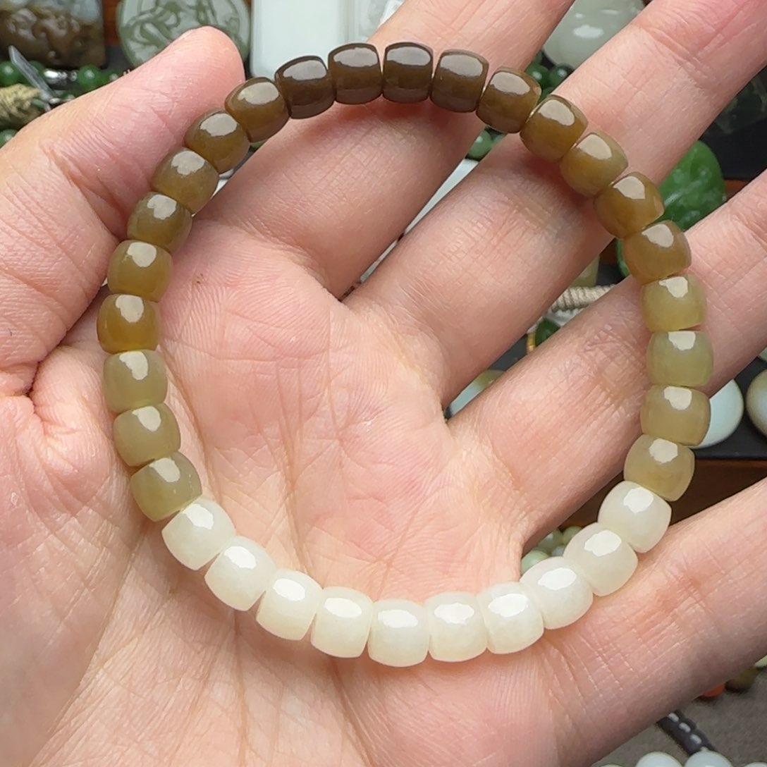 和田玉手串未镶嵌