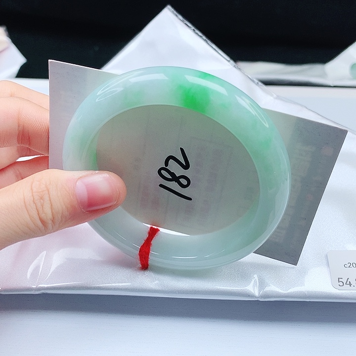 翡翠手镯未镶嵌缅甸天然a货手镯54+