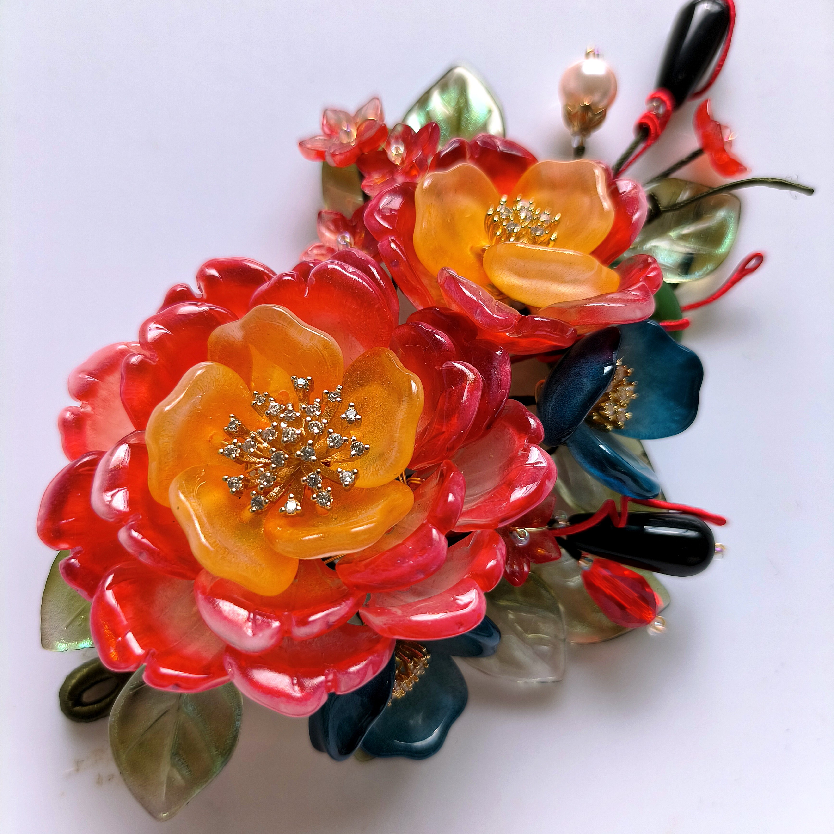 原创古风汉服配饰旗袍新中式，发簪发夹手工饰品