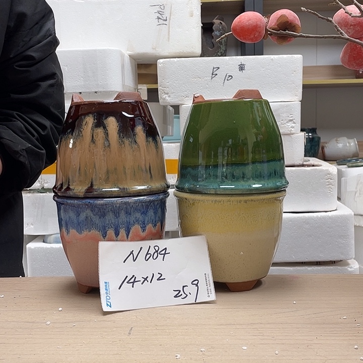 粗陶多肉花盆微瑕684