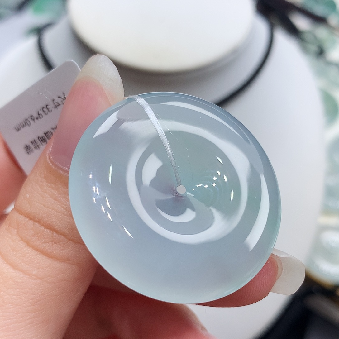 翡翠未镶嵌胸饰翡翠85，33.9/6