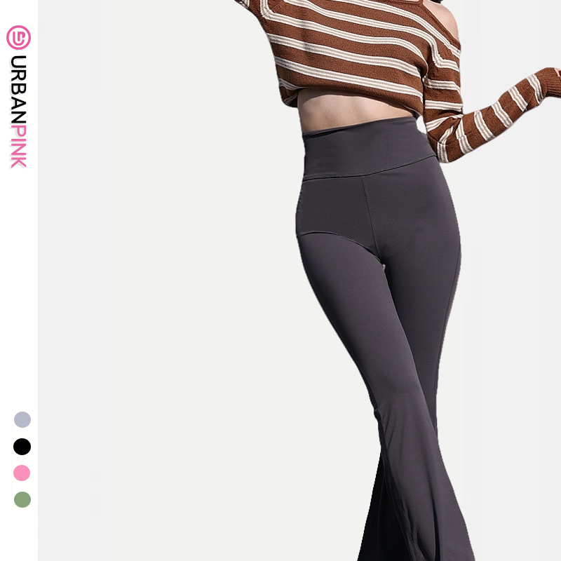 URBANPINK魅玫伽女微喇裤透气提臀修身秋冬健身外穿高腰瑜伽运动