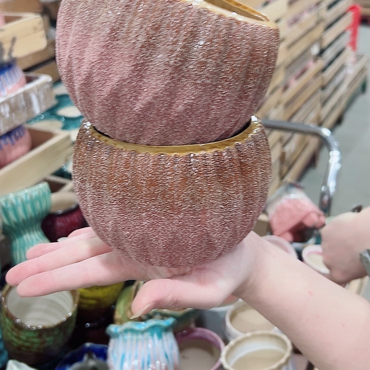 有孔.凑满10元发货多肉陶瓷花盆！