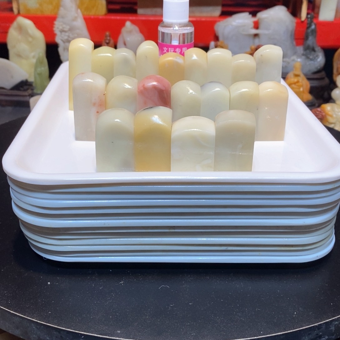 石材陈****画寿山石印章20个