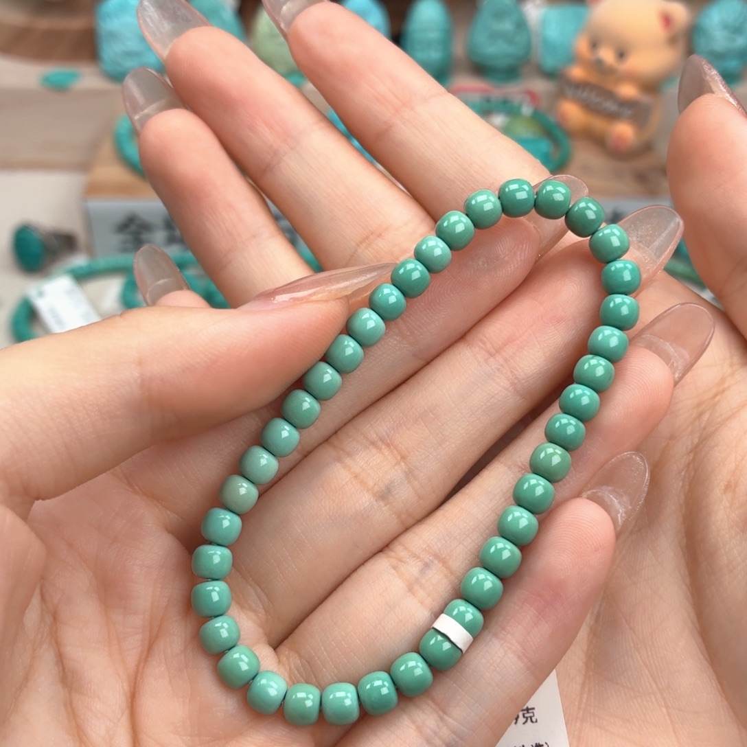 *****绿松石未镶嵌老型手串5